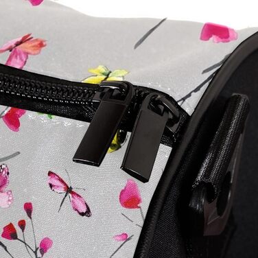 Спортивна сумка, маленька дорожня сумка, сумка для шопінгу та йоги, квітково-метеликовий принт, сумка для фітнесу на відкритому повітрі, ручна поклажа