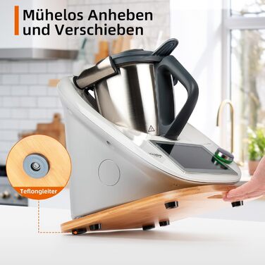 Розсувна дошка Cinnani для Thermomix TM6 TM5, дошка для Thermomix TM6 і TM5, ролетна дошка з бамбукового дерева, слайдер для аксесуарів Thermomix TM6 TM5 Pad Board - переміщення без зусиль