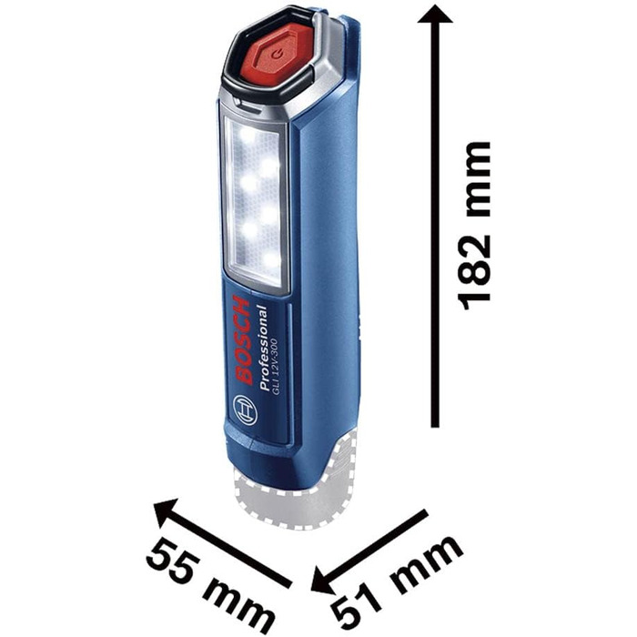 Акумуляторна світлодіодна лампа Bosch Professional 12V GLI 12V-300 (300 люмен, без акумулятора/зарядного пристрою)