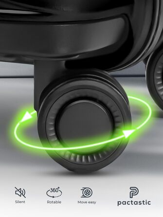 Ультралегка валіза для ручної поклажі з твердою оболонкою Маленький візок для ручної поклажі 39 x 20 x 55 см 41 літр Поліпропілен та TSA лише 2,25 кг (Колекція 02) Чорна металева валіза S (55 см)