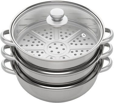 Пароварка з нержавіючої сталі Пароварка Пароварка Набір каструль скляна кришка з парою Овочева та картопляна запіканка Каструлі дл