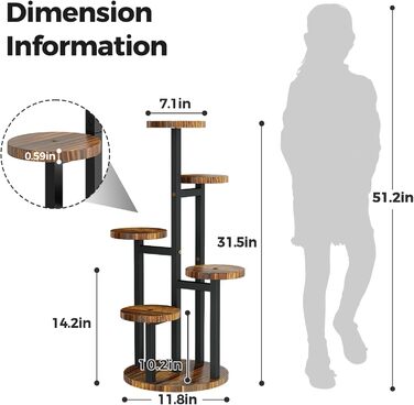 Дерев&39яна підставка для квітів Bamworld, підставка для рослин, полиця для рослин, зовнішня всепогодна 5-ярусна підставка, коричнева, декор для балкону, ґрунт для орхідей