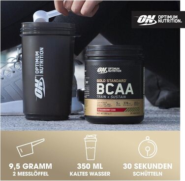 Порошок BCAA Optimum Nutrition Gold Standard, зі смаком полуниці та ківі, 266 г, 28 порцій
