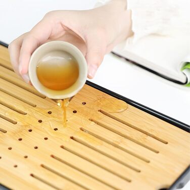 Набір для чаювання Смарагдова подорож, китайський чайний сервіз, портативний набір для чаю Кунг-Фу, 7 предметів у кейсі