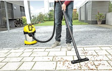 Акумуляторний пилосос для вологого/сухого прибирання Krcher 36 В WD 3 Battery Premium, патронний фільтр, шланг 2 м, об'єм контейне