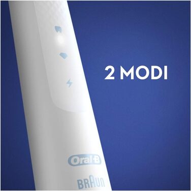 Електрична звукова зубна щітка Oral-B Pulsonic Slim Clean 2000, 2 режими чищення для догляду за зубами та здорових ясен із таймером, подарунок для чоловіків/жінок, дизайн Braun, білий