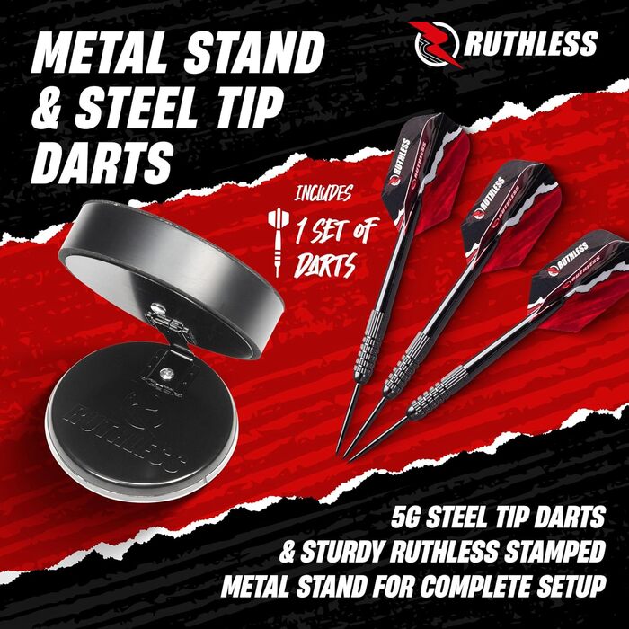 Набір міні-дартсів Ruthless Мініатюрні дротики та набір мішеней для дому та офісу, включаючи міні-дарти зі сталевим наконечником