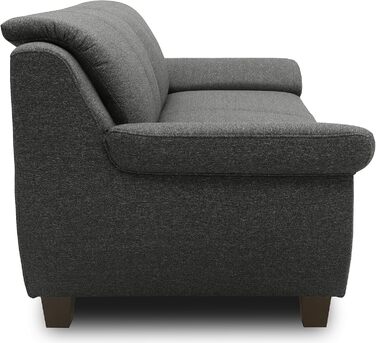 Колекція Панама, 3-місний диван, 3-місний диван, комплект, 3-2-1, антрацит, 207 см, 3-місний антрацит