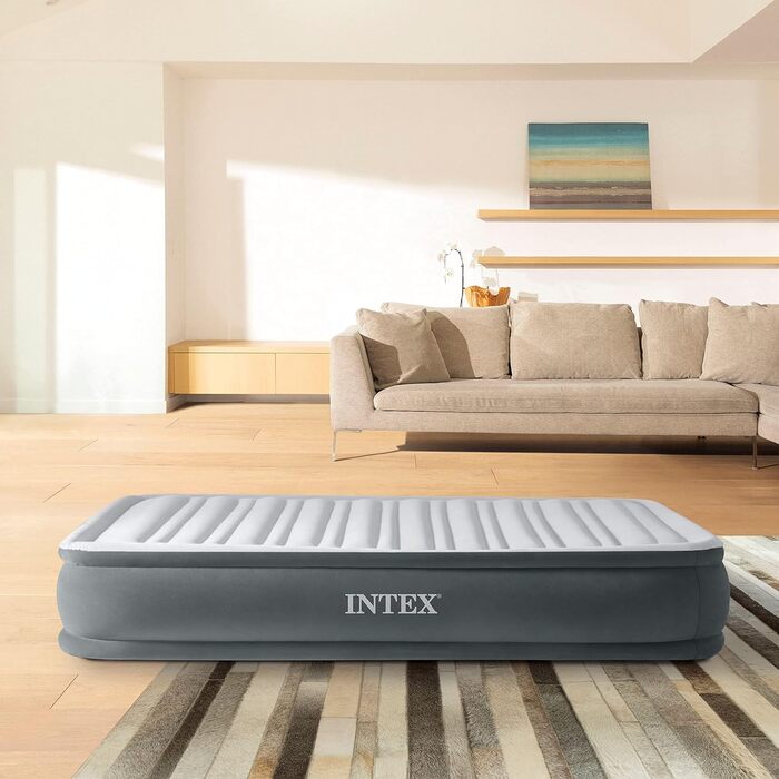 Надувне ліжко Intex Twin Comfort-Plush з Fiber-Tech RP, надутий розмір 99 см x 191 см x 33 см (67766ND)