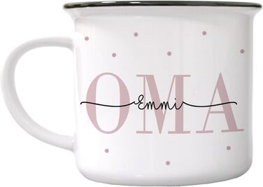 Персоналізований набір із 2 чашок Бабуся Дідусь Кераміка Ідея подарунка для бабусі й дідуся Оголошення про вагітність (Бабуся Дідусь Емальований вигляд)