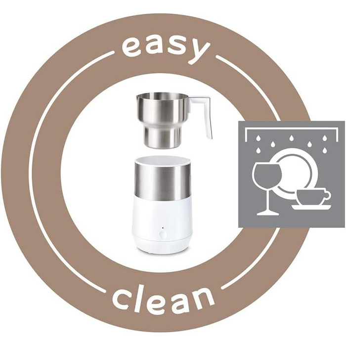 Індукційний спінювач молока Tchibo, не нагрівається, можна мити в посудомийній машині, тепла і холодна молочна піна, для латте мак