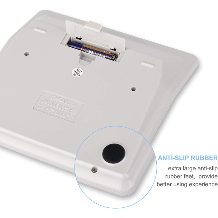 Калькулятор OSALO з великими кнопками, надзвичайно великий дисплей, 12-розрядний настільний калькулятор, офісний калькулятор (OS-200ML) світло-блакитний