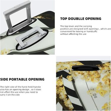 Чохол-рюкзак на багаж, еластичний, що миється, для подорожей та роботи (підходить для валіз розміром 45,7 - 81,3 см), Чорний, Середній