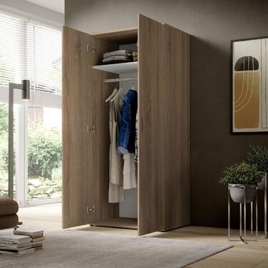 Вічна шафа у трьох різних розмірах - Універсальна шафа з орними дверима в обробці дуба Сонома - 80 x 177 x 52 см (Ш/В/Г) Дуб Сонома 80 x 177 x 52 см (без шухляд)