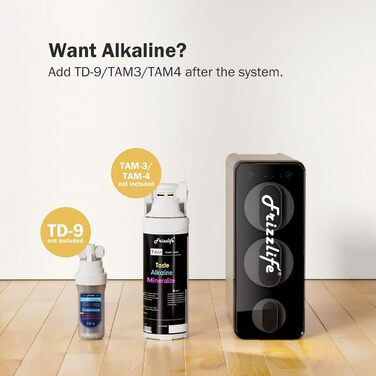 Система зворотньоосмотичної фільтрації води Frizzlife RO - 1200 GPD Швидкий потік під раковиною RO фільтр для води, 11-ступінчастий безрезервуарний, 31 Pure to Drain, Reduces TDS PFAS, PD1200