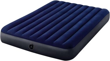 Надувне ліжко Intex Classic Downy Set - Queen - 152 x 203 x 22 см - 4 місця - Синє односпальне