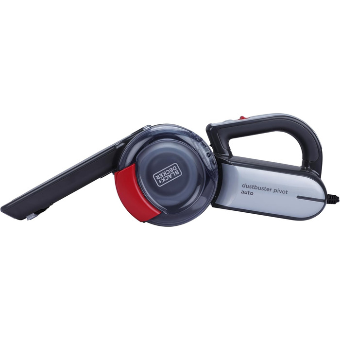 Ручний автомобільний пилосос для автомобільної розетки 12В Dustbuster Pivot PV1200AV з насадкою-щіткою, щілинною насадкою, гнучким