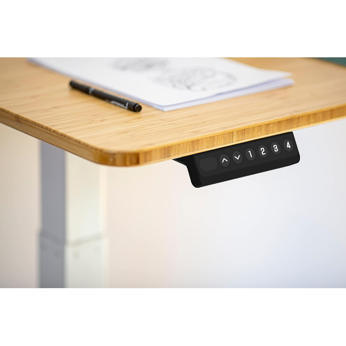 Письмовий стіл з електричним регулюванням висоти - Сірий каркас з одним двигуном та кленовою стільницею 120 x 60 см - Функція пам&39яті - Ергономічний стіл для дітей та дорослих 120 x 60 см Сірий клен