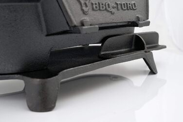 Чавунний казанок для гриля BBQ-Toro з решіткою для гриля 50 x 25 x 23 см Гриль для кемпінгу на вугіллі в стилі Hibachi Гриль для к