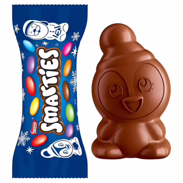 Різдвяний адвент-календар з фігурками з молочного шоколаду та цукерками, 24 предмети Smarties