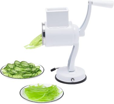 Овочева терка, терка для сиру з рукояткою, терка для овочів з 3 барабанними лезами для сиру, огірків, моркви, горіхів і т.д.