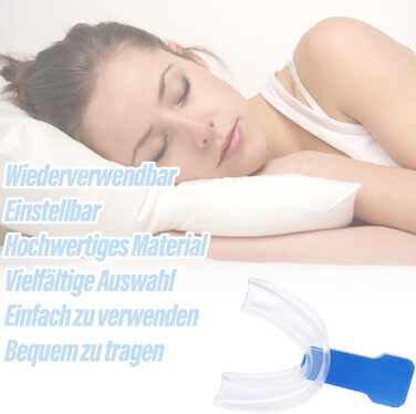 Пробка для хропіння проти хропіння, регульована пробка для хропіння проти хропіння, шина для хропіння проти хропіння з носовим розширювачем 8 розмірів, багаторазова прозора прозора капа для рота Stop Snore для чоловіків і жінок