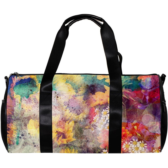 Спортивна сумка, маленька дорожня сумка, сумка для йоги, акварелі та квітів, сумка для фітнесу на відкритому повітрі, ручна поклажа