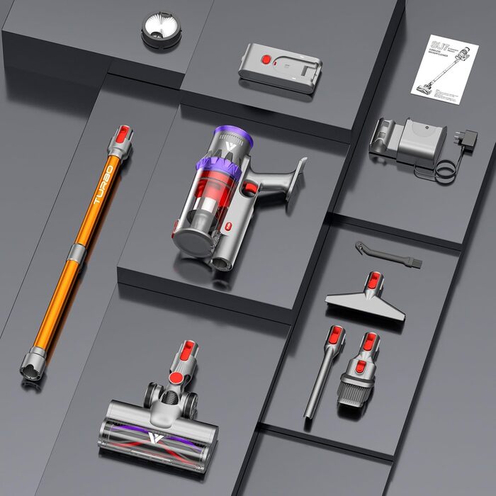 Акумуляторний пилосос coovy SU7 580 Вт, 45000 Па Акумуляторний пилосос до 70 хвилин роботи, Акумуляторний пилосос з супер великим