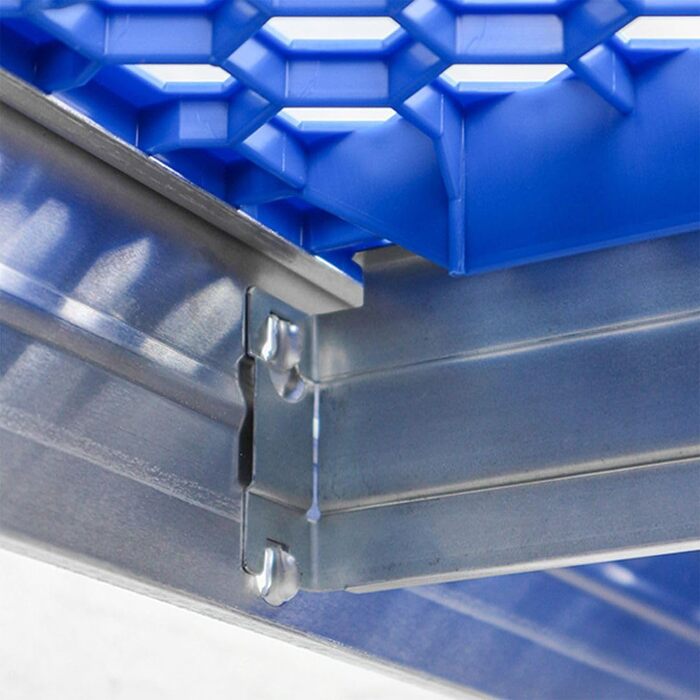 Харчова полиця з 4 пластиковими полицями, висота 180 см (180x148x50)