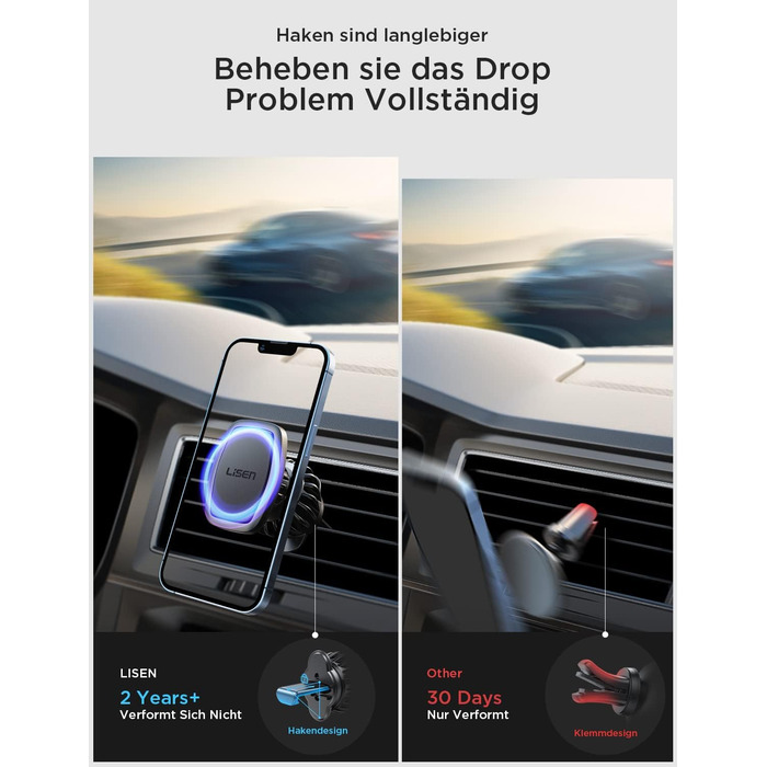 Тримач для мобільних телефонів Автомобільний магніт 2024 Модернізований затискач Тримач для мобільних телефонів Автомобільні аксес