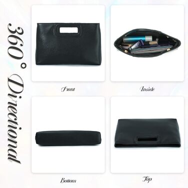 Елегантне клатч-гаманці для жінок, формальна вечірня сумочка зі шкіри, сумка на ланцюжку через плече, чорний колір