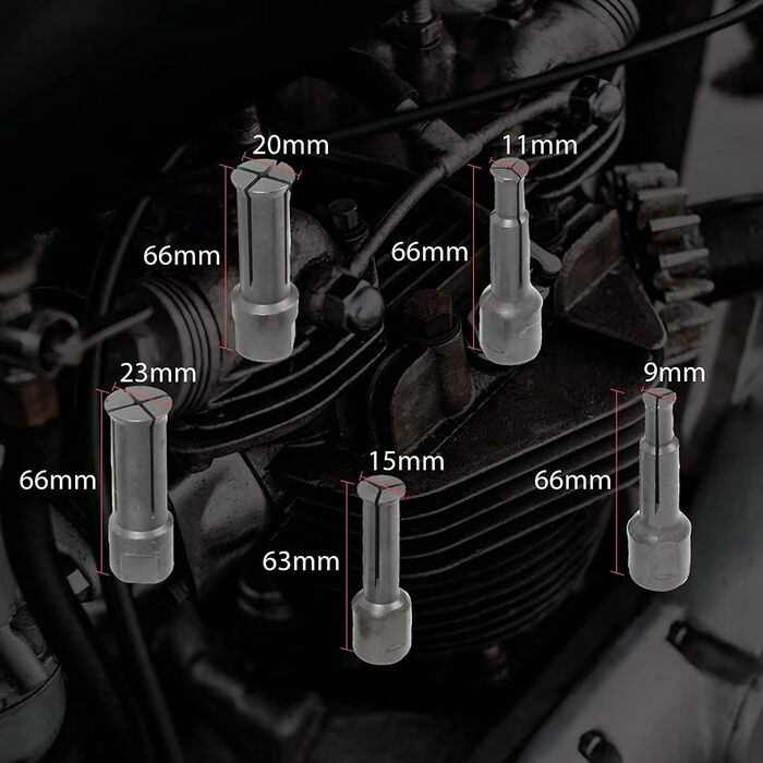 Набір знімачів каретки MOTOCOCHE 9-23 мм, знімач колісних підшипників мотоцикл, знімач підшипників внутрішнього мотоцикла з 5 відкритими затискачами