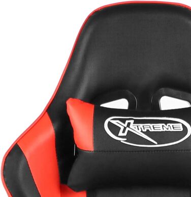 Ігрове крісло поворотне червоне ПВХ