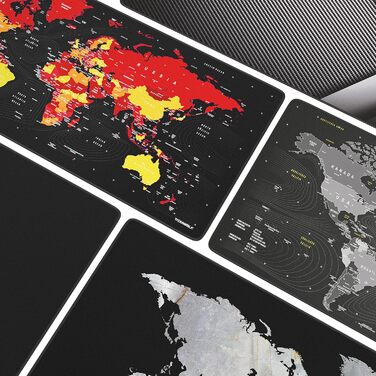 Великий XXL килимок для миші 900x400x3 мм - Настільний килимок - Ігровий килимок - Покращена точність і швидкість - Гумова основа