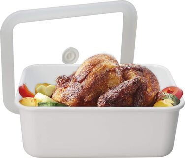 Емальований контейнер для зберігання продуктів у вакуумному герметичному контейнері XL 2,8 л 23,5 x 17,5 x 9,5 см Зберігає свіжість продуктів значно довше Захищає продукти від бактерій та цвілі Вакуумний насос не входить до комплекту