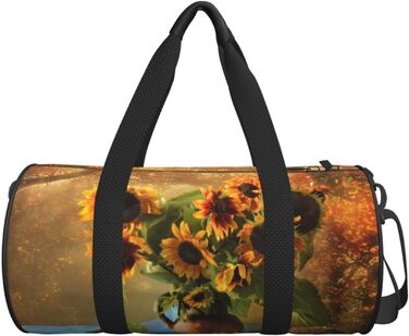 Дорожня сумка-циліндр з квітковим принтом, спортивна сумка для чоловіків та жінок, сумка-мішок, спортивна дорожня сумка