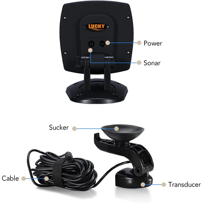 Ехолот, дротовий датчик, камера для підводної риболовлі з кутом огляду 45 градусів, портативний РК-ехолот, водонепроникний монітор