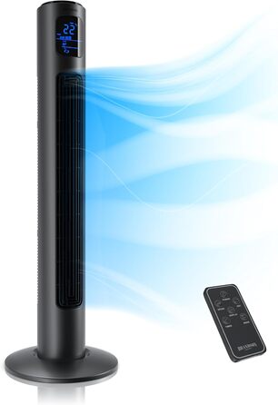 Баштовий вентилятор з дистанційним керуванням 96 см - Переможець 2024 року - Мобільний вентилятор тихий - вентилятор на п'єдесталі