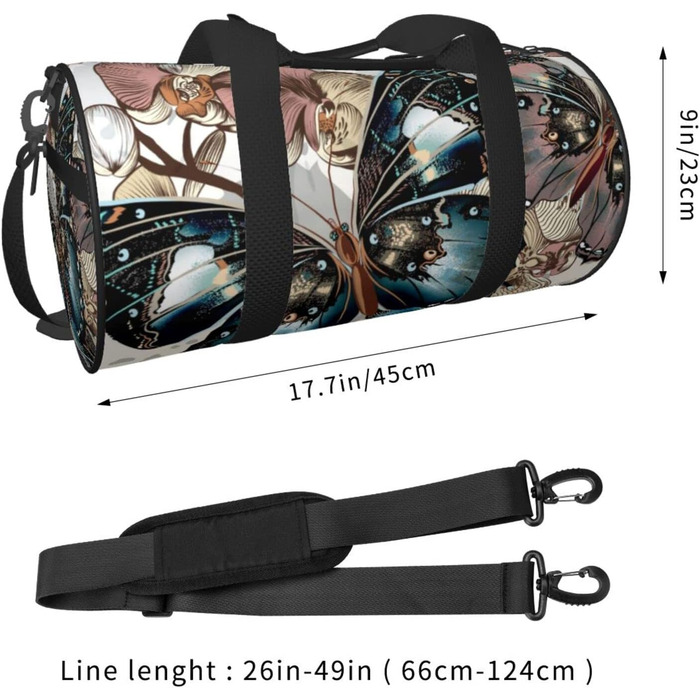 Дорожня сумка-циліндр з квітковим принтом, спортивна сумка для чоловіків та жінок, сумка-мішок, спортивна дорожня сумка