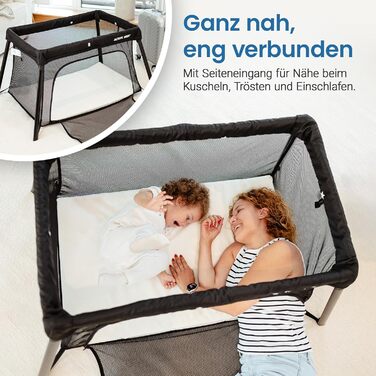 Дитяче ліжечко-дорожнє з матрацом та рюкзаком площа лежання 9660 см (03 роки) збирається за 15 секунд легка вага 6 кг компактна складна конструкція бічний вхід водовідштовхувальний матрац