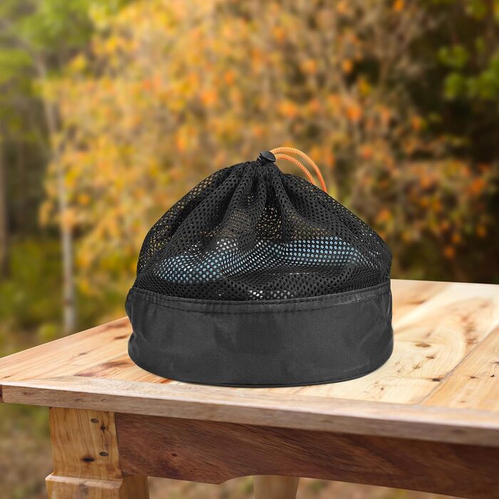 Набір столових приборів для кемпінгу, 10 предметів з нержавіючої сталі з тарілкою, мискою, чашкою, виделкою, ложкою та чохлом/сумкою для зберігання столових приборів, легкий для кемпінгу, походів та пікніків