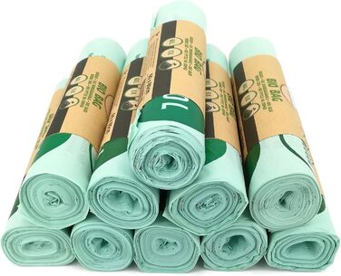 Біорозкладні пакети для сміття, зелені, 60 л, 50 шт.