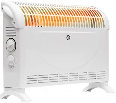 Електричний обігрівач Brollux CA2 потужністю 2000 Вт з турбовентилятором та термостатом, портативний конвекторний обігрівач, енергозберігаючий електричний обігрівач
