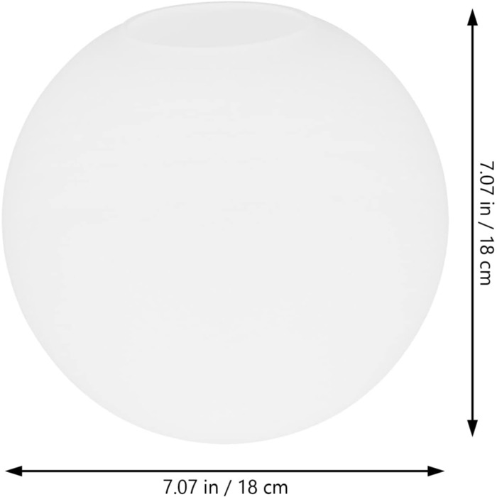 Лампа Скляний абажур Змінне скло 18см Опал Абажур Заміна плафону Лампи Чохол для підвісного світильника підвісний світильник Стельовий світильник Настінний світильник Торшер Балкон білий 18X18X18CM білий 2