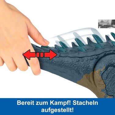 Іграшка-динозавр Mattel Jurassic World Ruthless Rampage Allosaurus, фігурка динозавра з безперервними кусючими атаками, ревучими з