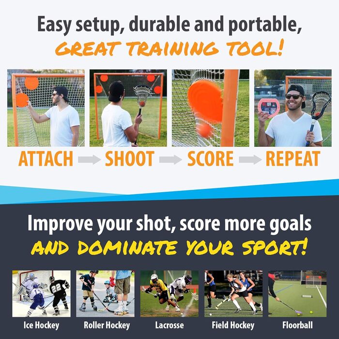 Магнітні мішені для хокею та лакросу Top Shelf Targets для снайперів, 20,3 см, 4 шт. и