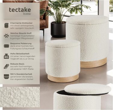 Набір із 2 стільців для зберігання речей, тканина букле ведді, скандинавський стиль, пуф, круглий м&39який стілець для туалетного столика, меблі для спальні, вітальні, коридору, стілець для зберігання речей для дому