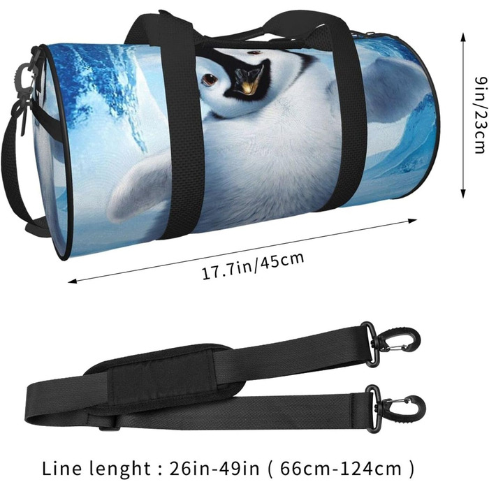 Сумка для подорожей Танцюючий Пінгвін, спортивна сумка для фітнесу, велика дорожня сумка, сумка на ніч/вихідні для чоловіків та жінок