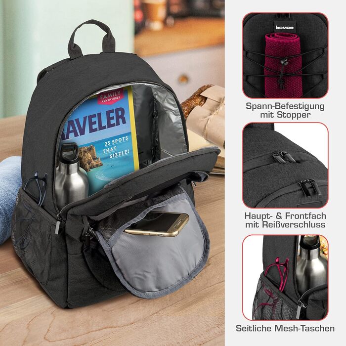 Рюкзак-холодильник 25 л/35 л - Рюкзак для активного відпочинку з функцією охолодження протягом 16 годин - Пляжний рюкзак з багатьма кишенями для зберігання речей - Ізольований рюкзак-холодильник - Рюкзак-холодильник антрацитового або сірого кольору. Антра