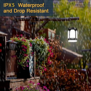 Сонячний кемпінговий ліхтар із 6 режимами, акумуляторний від USB, SOS, водонепроникний світлодіодний кемпінговий ліхтар, портативний, працює від батареї 4500 мАг, кемпінговий ліхтар, ліхтар для намету для використання на свіжому повітрі, для походів, чита